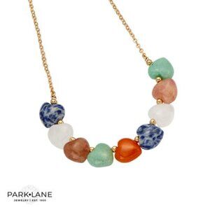 Multicolor Heart Pendant Necklace Gold Chain – Cute, Colorful, Everyday Jewelry